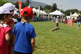 Bursa Uluslararası Spor Festivali'nde çocuklar doyasıya eğlendi