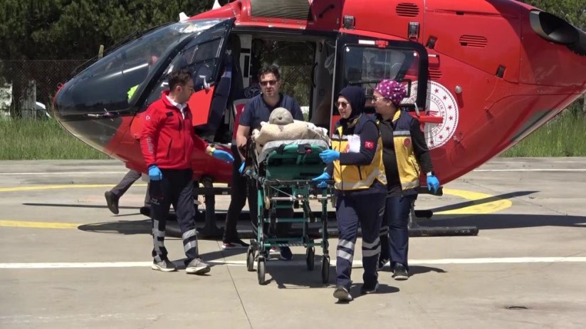 Samsun'daki ambulans helikopter 5 yılda bin 190 hastanın imdadına yetişti