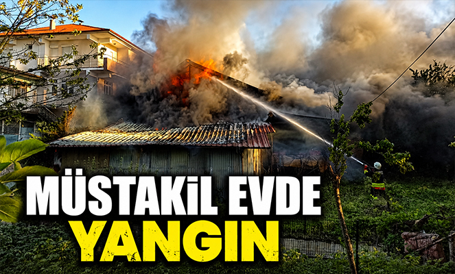 Havza'da müstakil evde yangın