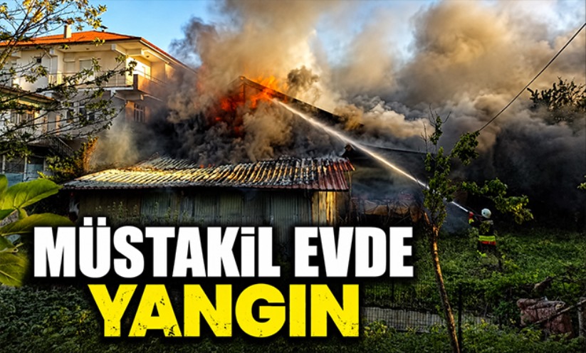 Havza'da müstakil evde yangın