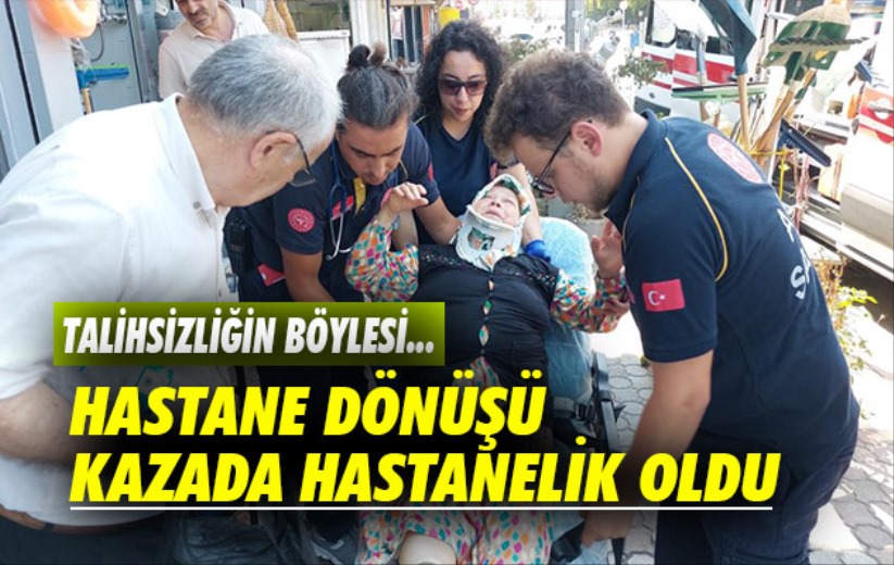 Samsun'da hastane dönüşü kazada hastanelik oldu