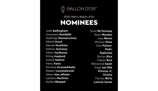 2025 Ballon d'Or adayları açıklandı