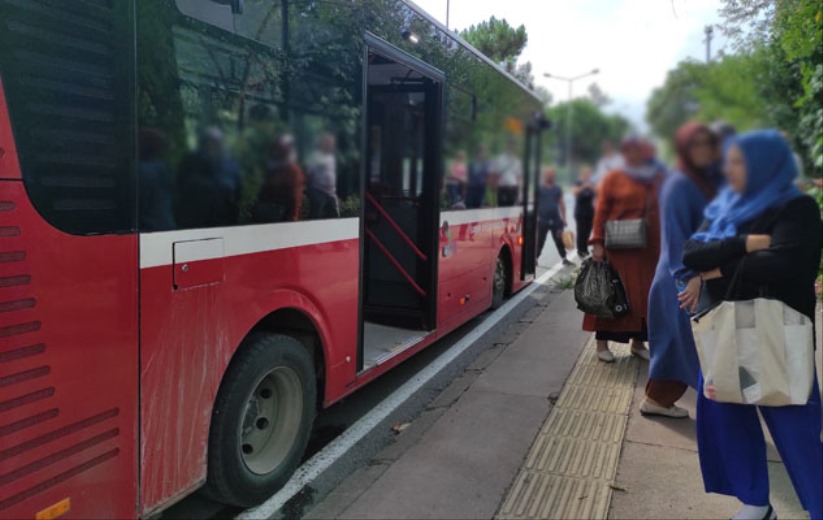 Samsun'da otobüsün körüğü patladı! Korku dolu anlar yaşandı