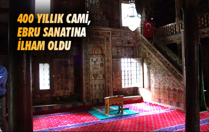 Samsun'da 400 yıllık cami, ebru sanatına ilham oldu