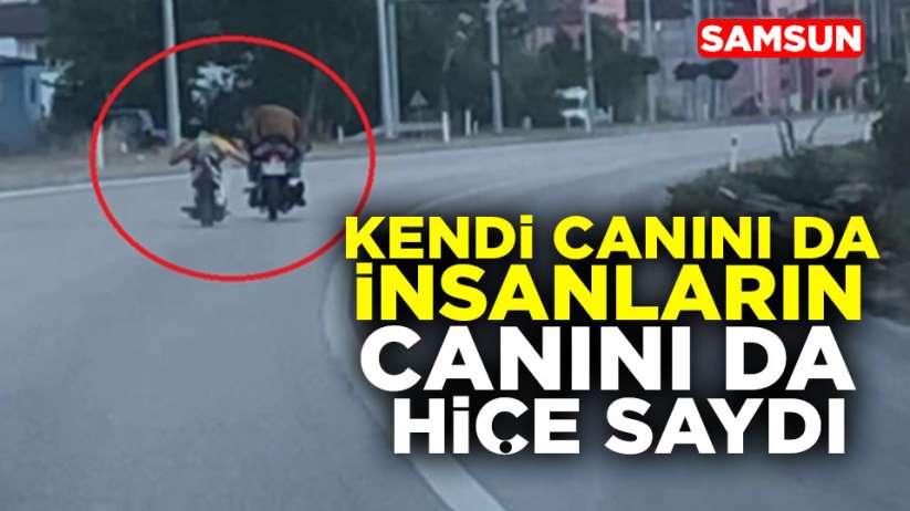 Samsun'da trafik magandası yürekleri ağza getirdi