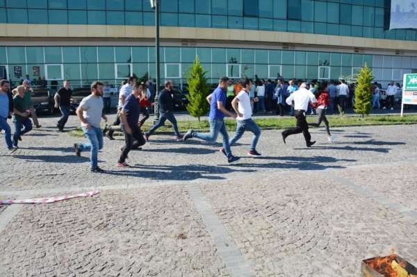 YEDAŞ'ta gerçeğini aratmayan yangın tatbikatı
