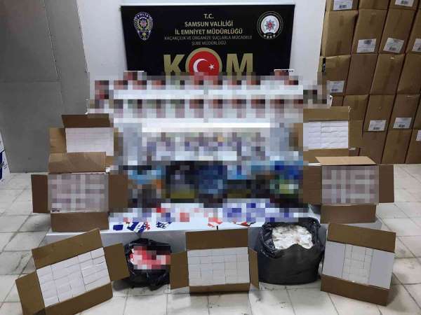 Samsun'da paketler halinde kaçak sigara mamulleri ele geçirildi