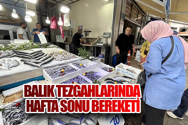Balık tezgahlarında hafta sonu bereketi