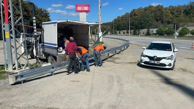 Samsun'da Mahmutlu Kavşağı'nda kazalara karşı tedbir