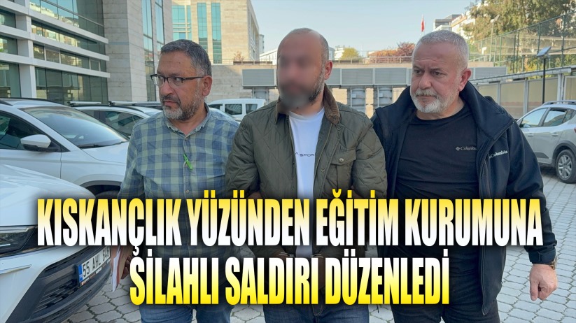 Atakum'da eğitim kurumuna pompalı tüfekli saldırı