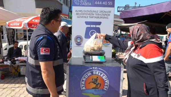Atakum Belediyesi'nden semt pazarlarında tartı hizmeti