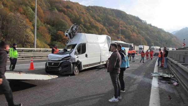 TEM'in Bolu geçişinde zincirleme kaza: 1 yaralı