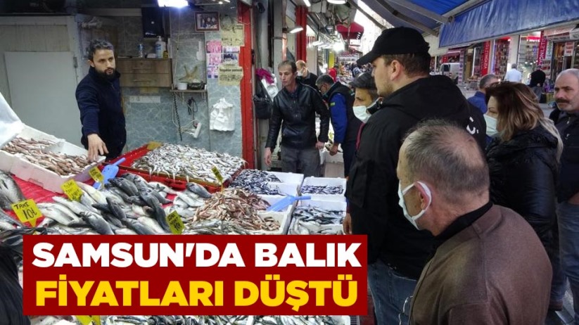 Samsun'da balık fiyatları düştü