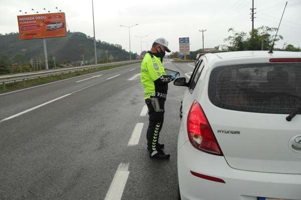 Ordu'da trafik kurallarına uymayan sürücülere yönelik denetim