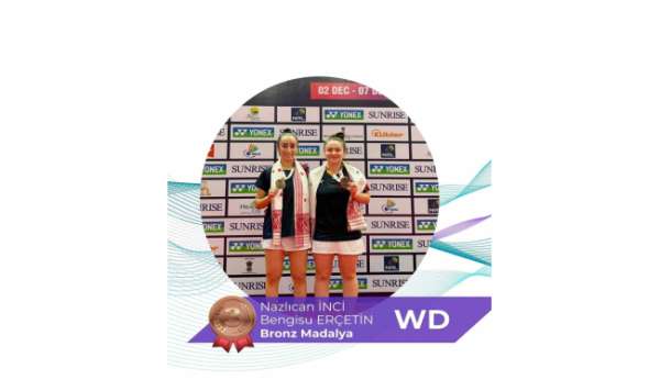 Milli badmintoncular Erçetin ve İnci'den Guwahati Masters'ta bronz madalya