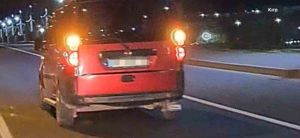 Ordu'da trafiği tehlikeye düşüren sürücüye 14 bin TL ceza