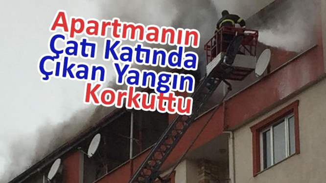 Apartmanın çatı katında yangın çıktı