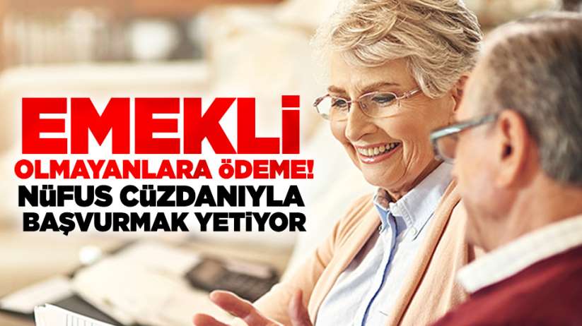 Emekli Olmayanlara Ödeme! Nüfus Cüzdanıyla Başvurmak Yetiyor