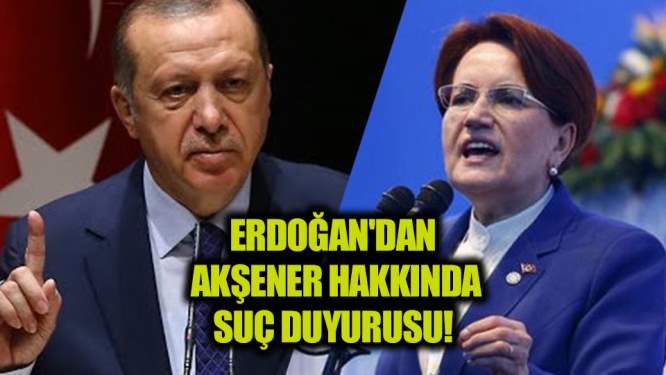 Erdoğan'dan Meral Akşener hakkında suç duyurusu!