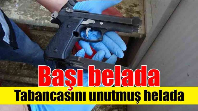 Tuvalette unuttuğu tabancayı çaldılar