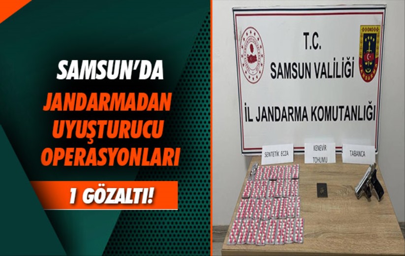 Samsun'da jandarmadan uyuşturucu operasyonları