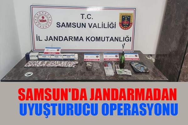 Samsun'da jandarmadan uyuşturucu operasyonu