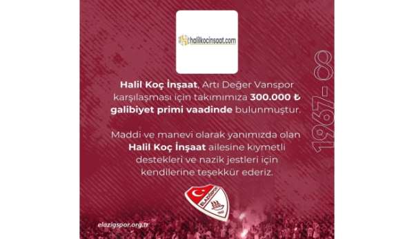 Elazığspor'a prim dopingi