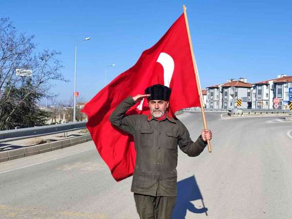 Şehitler için çıktığı yürüyüşte Keşan'a ulaştı