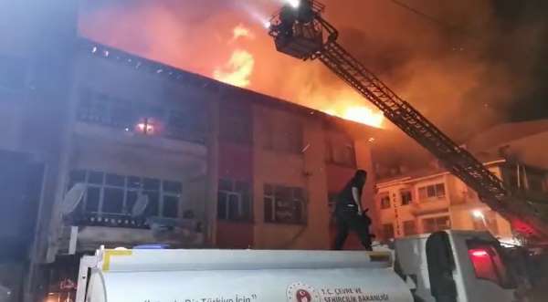 Tokat'ta korkutan yangın