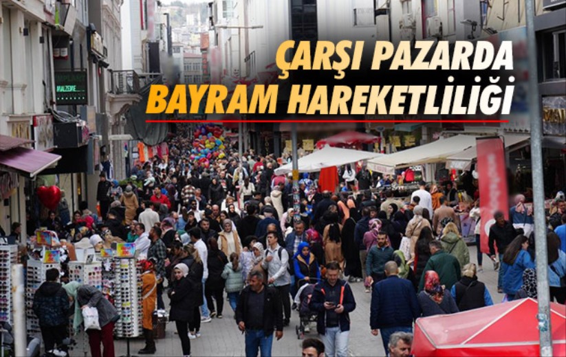 Samsun'da çarşı pazarda bayram hareketliliği