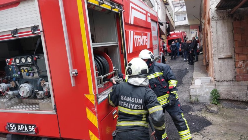 Samsun'da ev yangını