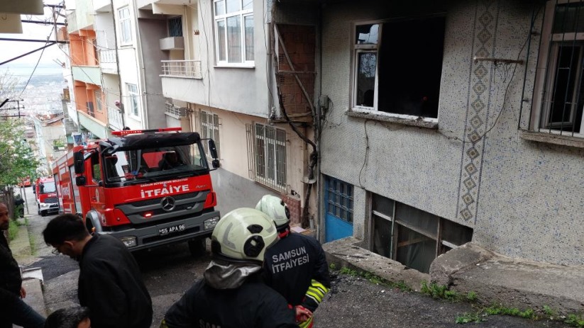 Samsun'da ev yangını
