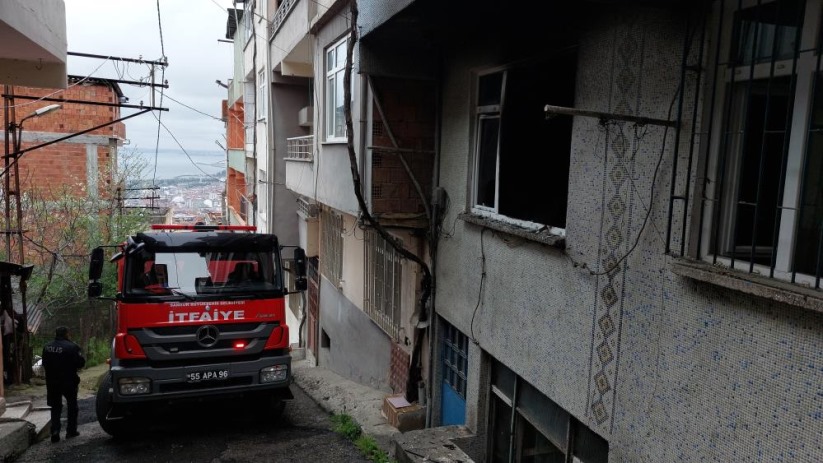 Samsun'da ev yangını