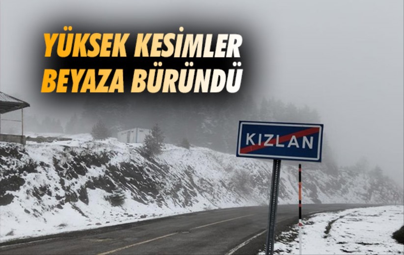 Samsun'da yüksek kesimler beyaza büründü