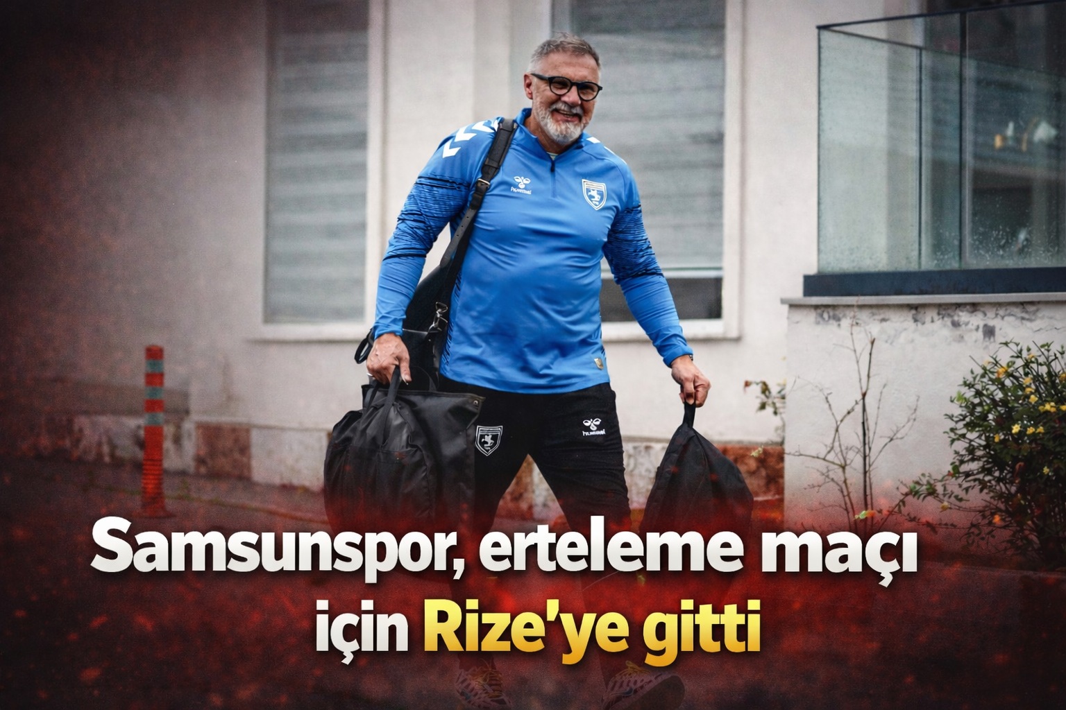 Samsunspor, erteleme maçı için Rize'ye gitti
