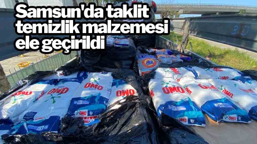 Samsun'da taklit temizlik malzemesi ele geçirildi