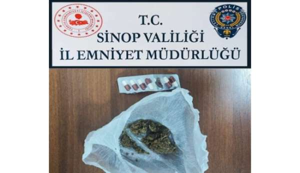 Sinop'ta şüpheli 3 kişiden uyuşturucu çıktı