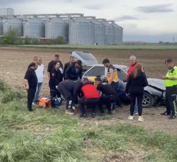 Babaeski'de trafik kazası: 1 yaralı