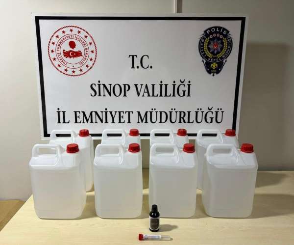 Sinop'ta 40 litre etil alkol ele geçirildi