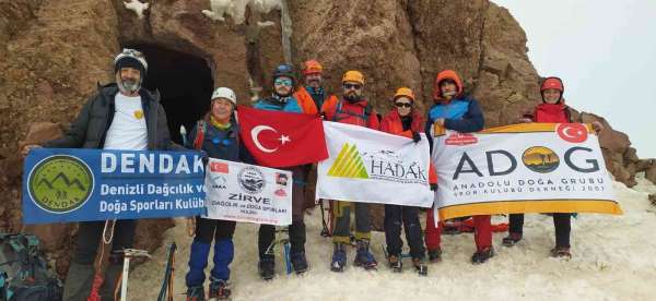 Erciyes Kuzey Buzul Zirve Tırmanışı başarıyla gerçekleştirildi - Kayseri haber