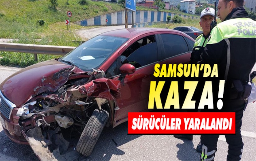 Samsun'da otomobil hafif ticari araçla çarpıştı: 2 yaralı