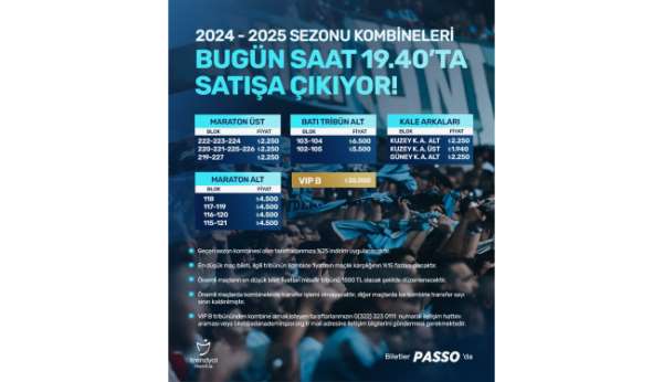 Adana Demirspor, 2024-2025 sezonu kombineleri satışta