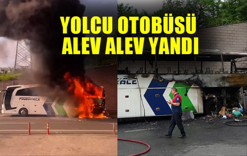 Ordu'da yolcu otobüsü alev alev yandı