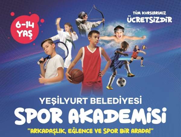 Yeşilyurt Belediyesi'nin ücretsiz spor akademisi kayıtları başlıyor
