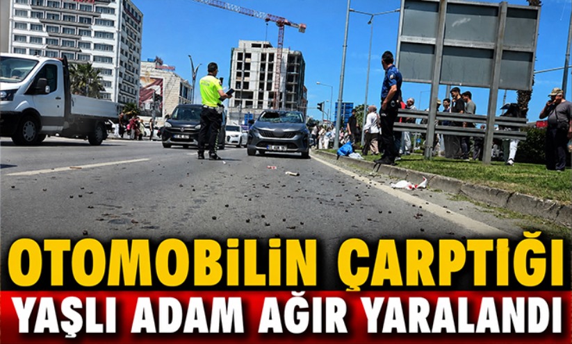 Otomobilin çarptığı yaşlı adam ağır yaralandı
