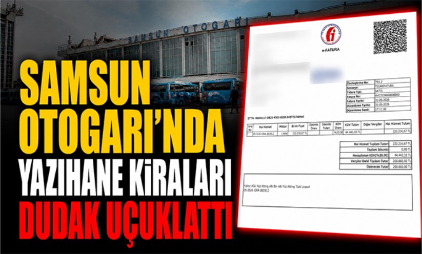 Samsun Otogarı'nda Yazıhane Kiraları Dudak Uçuklattı