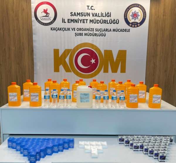 Kaçak içki ve makaron operasyonu: Çok sayıda ürün ele geçirildi