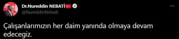 Bakan Nebati: 'Çalışanların yemek kartlarına yüklenen bir günlük yemek bedeli için 34 TL'lik istisna tutarını