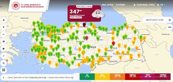 Türkiye'de en kalitesiz hava Boyabat'ta