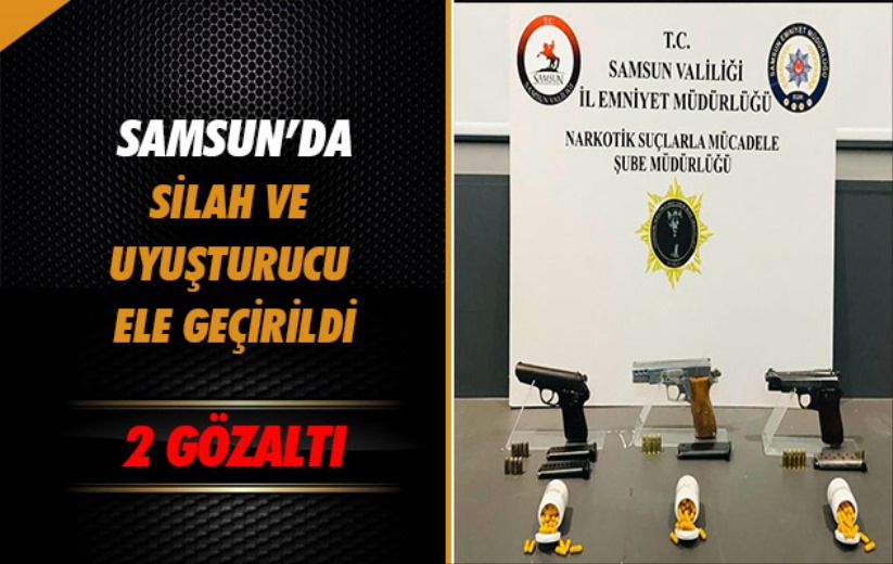 Samsun'da silah ve uyuşturucu ele geçirildi: 2 gözaltı